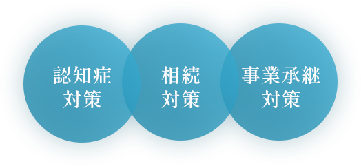 認知症対策、相続対策、事業承継対策